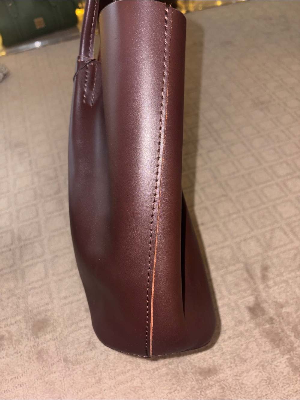 Portland Leather Goods Devan Bucket Tote large in Grizzly - Picture 9 of 9